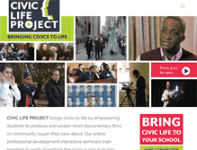 Tablet Screenshot of civiclifeproject.org